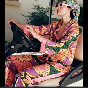 ZARA BLOGGERS FAV Multicolor Printed Pocket Shirt Satin  3526/781